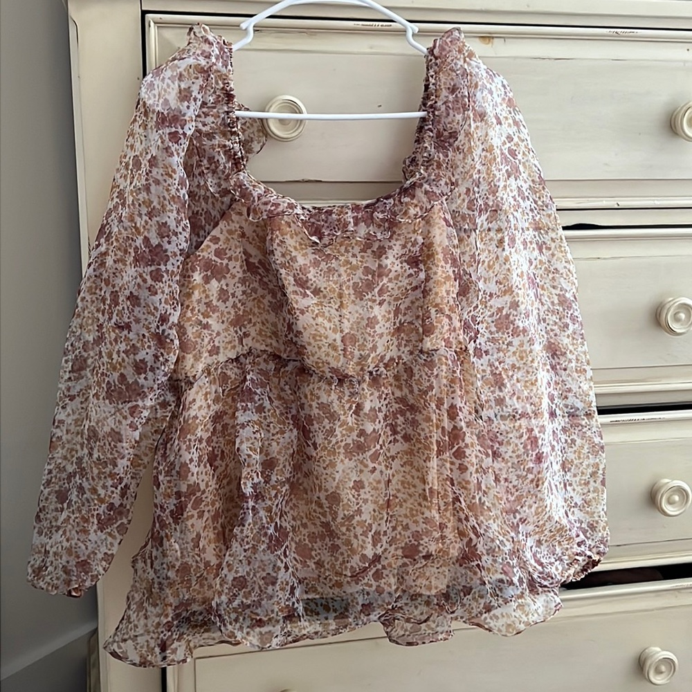 See-Through Floral Top
